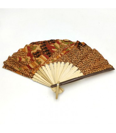 Fan Dyed Cotton Fabric and Bamboo - Asian Crafts - Model Albanda