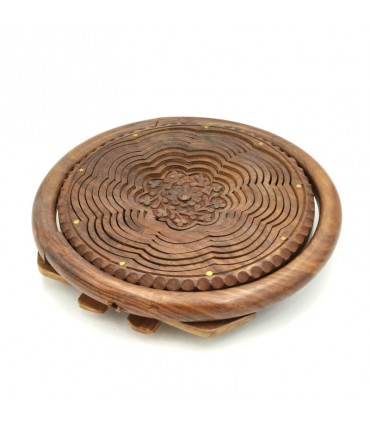 Klappbarer Obstkorb aus Holz - Indian Crafts - Aarti Brand