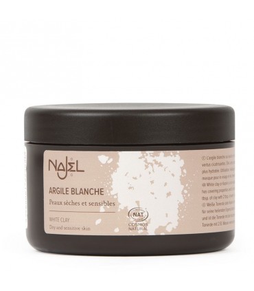 Argile blanche peaux sèches et sensibles à poudre - cosmétiques naturels – - 90 g