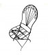 Wrought Iron Folding Garden Chair - Moroccan Crafts - Kursiyun Model