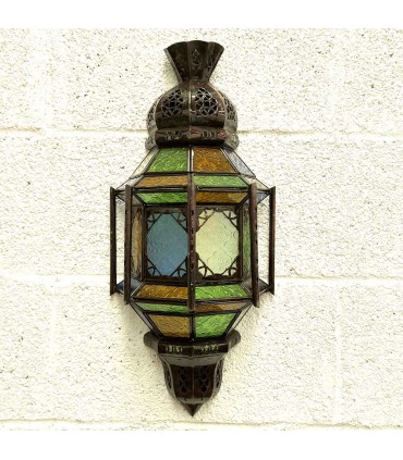Arabic Crystal and Iron Wall Lamp - Moroccan Decoration - Multicolor - MASYIDUN Model