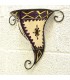 Natural Leather Wall Lamp - Painted with Henna - IBERIATUN Model