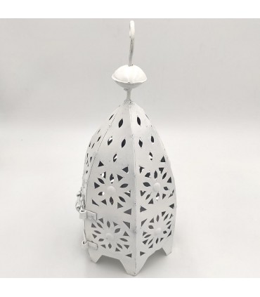 Hexagonal Lamp Lantern - Garden or Terrace - Moroccan Crafts - Saruj Abiad Model