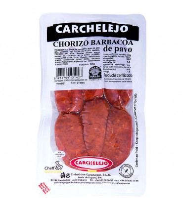 Barbecue Tacchino Chorizo 320gr Carchelejo - Garanzia Halal
