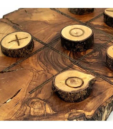 Ingenio 3 in Stripe Game 100% Handmade Olive Wood - Zaituna Model