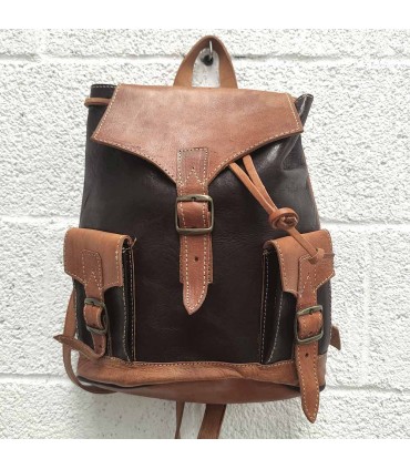 Rucksack aus 100% Leder - Unisex - Kunsthandwerk - Lederwaren - Modell Aans