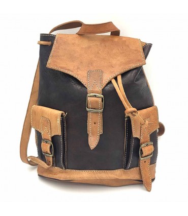 Rucksack aus 100% Leder - Unisex - Kunsthandwerk - Lederwaren - Modell Aans