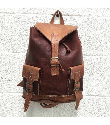 Mochila 100% couro - Unissex - Artesanato - Artigos de couro - Modelos Aans