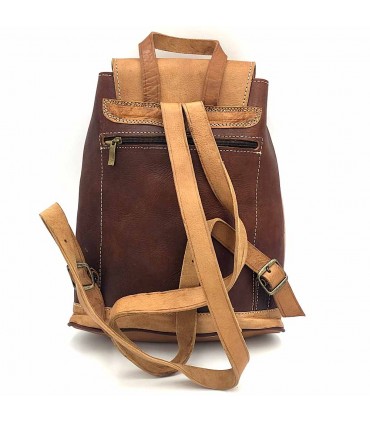 Mochila 100% couro - Unissex - Artesanato - Artigos de couro - Modelos Aans