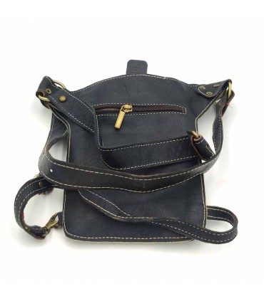 Bolsa de ombro tática para motocicleta com perna lateral - artigos de couro - modelo Darrayatun
