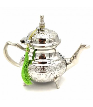 Moroccan Arab Teapot - Carved Alpaca - Moorish Tea - Model KASIR - 300ml