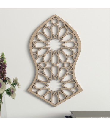 Cuadro Celosía Madera Decorativa - Decoración Árabe - Modelo SANDALIA