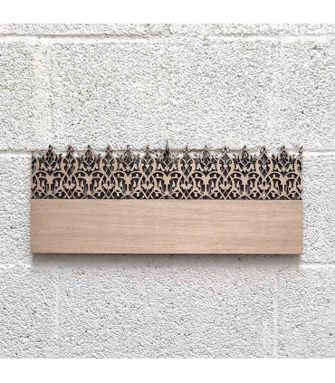 Treillis en bois - Bordure - Plinthes - Décoration murale - Découpe au laser - Motif floral