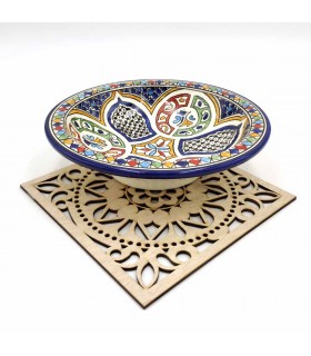 Nappe de sauvegarde - Centre de table - Porte-assiettes - Treillis arabe - Découpe et gravure laser - Motif mandala