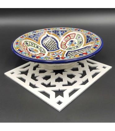 Nappe Save - Centre de table - Porte-assiettes - Treillis arabe - Découpe et gravure laser - Modèle Alhambra