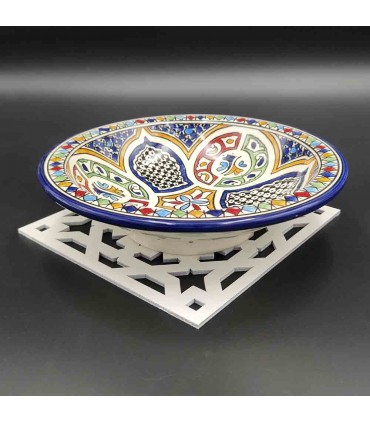 Save tablecloth - Centerpiece - Plate holder - Arabic latticework - Laser cutting and engraving - Alhambra Model