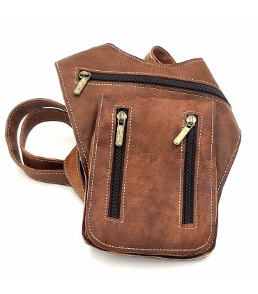 Bandolera de Cuero 100% Artesanal - Marroquinería - Modelo Sustatein