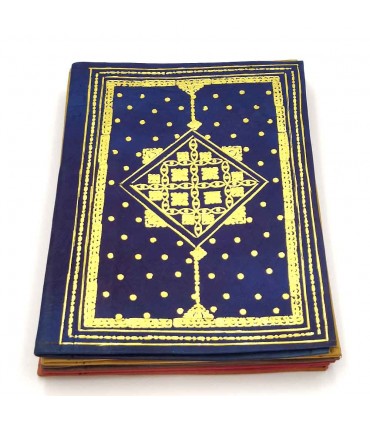 Fodera in pelle per libro o libro - rosso e oro - 25 cm