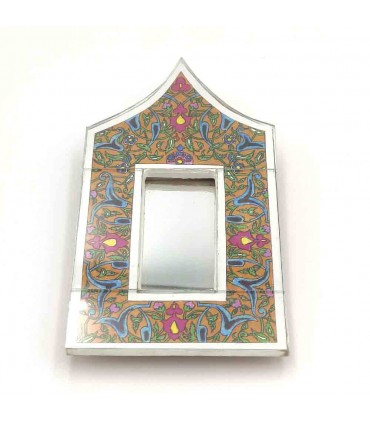 Miroir Décoratif Andalou - Décoration 100% Artisanale Style Vintage - Modèle Hak nº18 - 23 x 12 cm