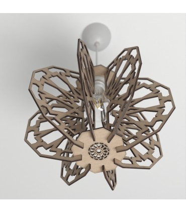 Lampada da soffitto tagliata al laser - Decorazione andalusa - Modello Al-Andalus