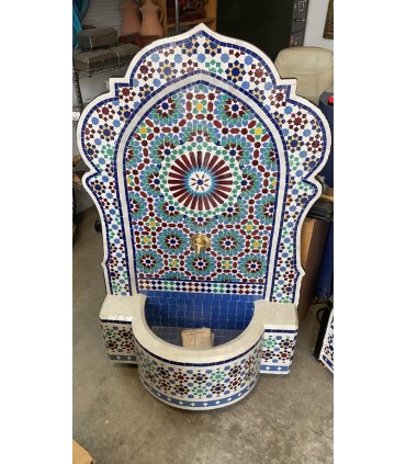 Terrazza o giardino Fontana Mosaico moresco - Piastrella andalusa - Modello Yanhani