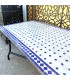 Jardim Andaluz ou Mesa de Mosaico Pátio - Azul e Bege - Artesanato Marroquino - Modelo