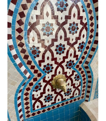 Terrazza o giardino Fontana Mosaico moresco - Piastrella andalusa - Modello Alcaicería