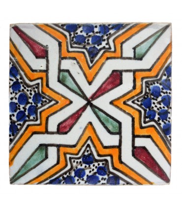 Azulejo Andalusí - Mosaico Nazari - 15 cm - Artesanal - Modelo 84
