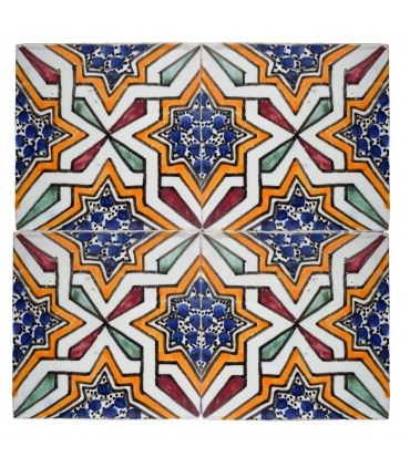 Mattonella andalusa - Mosaico Nazari - 15 cm - Fatto a mano - Modello 84