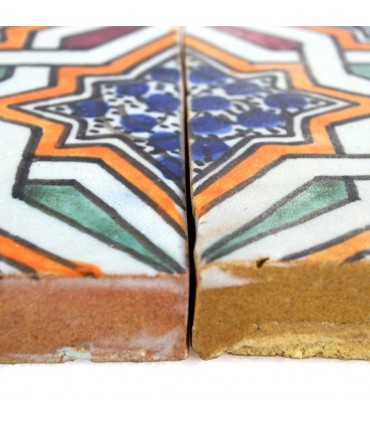 Carrelage Andalou - Mosaïque Nazari - 15 cm - Fait Main - Modèle 84