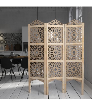 Maurischer Celosia-Trennschirm - 100 % Holz - Alhambra-Modell