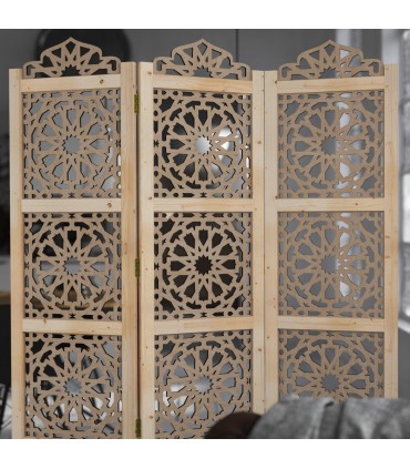 Maurischer Celosia-Trennschirm - 100 % Holz - Alhambra-Modell