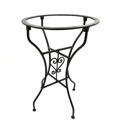 Hand Carved Silver Plated Moroccan Tray Table - Andalusian Decoration - Sinia Model