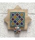 Cabide Cabide Madeira e Azulejo Andaluz - Modelo Nayma