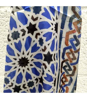Sciarpa turbante in seta - Motivi geometrici Grenadian - 145 x 65 cm - Modello Handasiu
