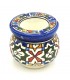 Cendrier à eau en céramique émaillée de Fès - Artisanat marocain multicolore - Modèle Marmada