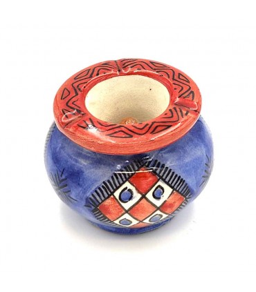 Cendrier à Eau en Céramique Peinte et Emaillée - Artisanat Marocain - Modèle Murabbaa