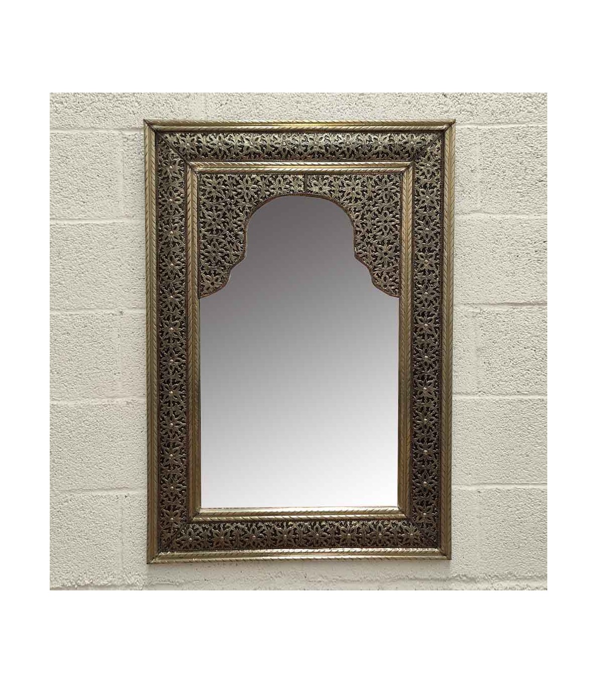 Miroir Artisanal éclairé En Bois Flotté - LED - 75x60 Cm - Fabriqué En France