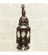 Metal and Glass Lantern or Table Lamp - Moroccan Crafts - Elvirein Model