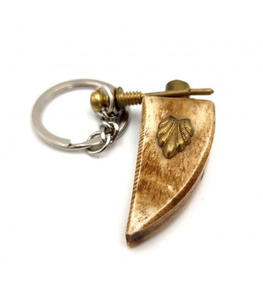 Llavero Porta kohl de Hueso y Metal - Diseño Colmillo - Modelo Almafatih