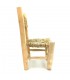 Taburete Silla de Madera de Limonero y Esparto - Artesania Marroqui - Modelo Laimun