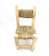 Lemon and Esparto Wood Chair Stool - Moroccan Crafts - Laimun Model
