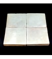 Zellige Weiße marokkanische Fliese - Marokkanisches Kunsthandwerk - Fez - 10 x 10 cm