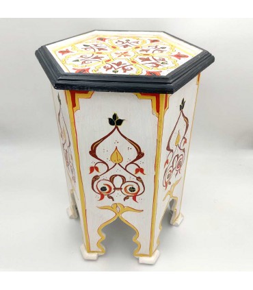 Arabic Table - Wood - Hand Painted - Marrakech Model