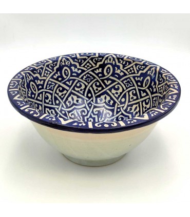 Lavabo in ceramica araba - dipinto a mano - Modello Fez - 35 cm