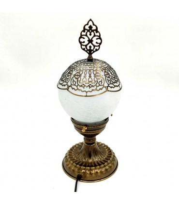 Türkische Tisch- / Schreibtischlampe aus Glas und Metall - Osmanische Dekoration - Modell der Malika-Serie