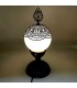 Turkish Glass and Metal Tabletop / Desk Lamp - Ottoman Decoration - Malika Series Model