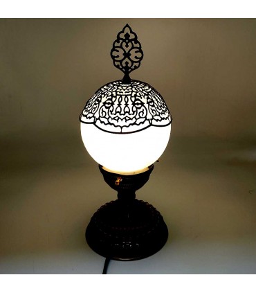 Lampara Turca Cristal y Metal Sobremesa / Escritorio - Decoración Otomana - Modelo Serie Malika