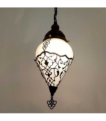 Plafonnier Suspendu Cristal Turc et Métal - Décoration Ottomane - Modèle Série Malika