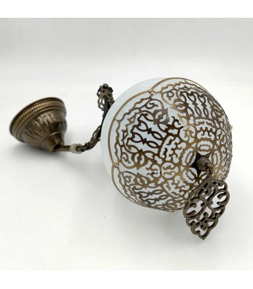 Lampara Turca Cristal y Metal Techo Colgante - Decoración Otomana - Modelo Serie Malika nº 2